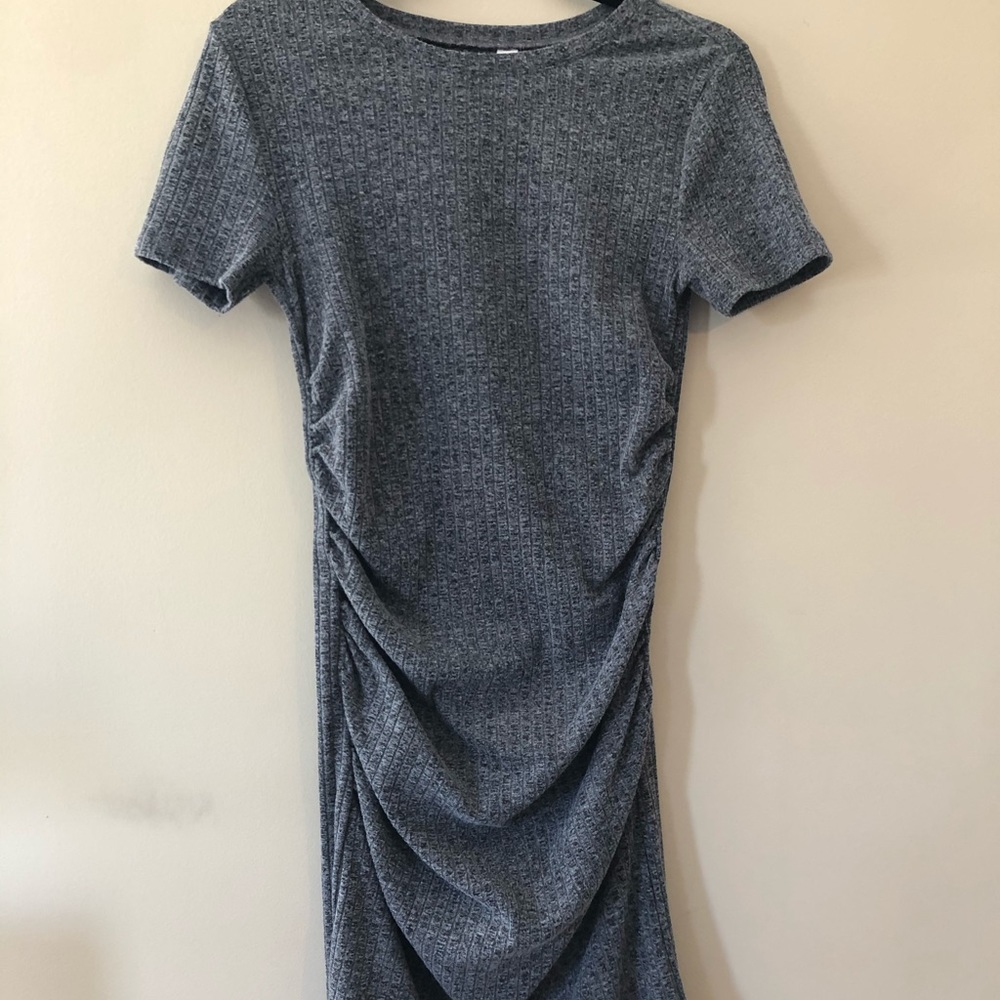 BP Ruched Grey Dress